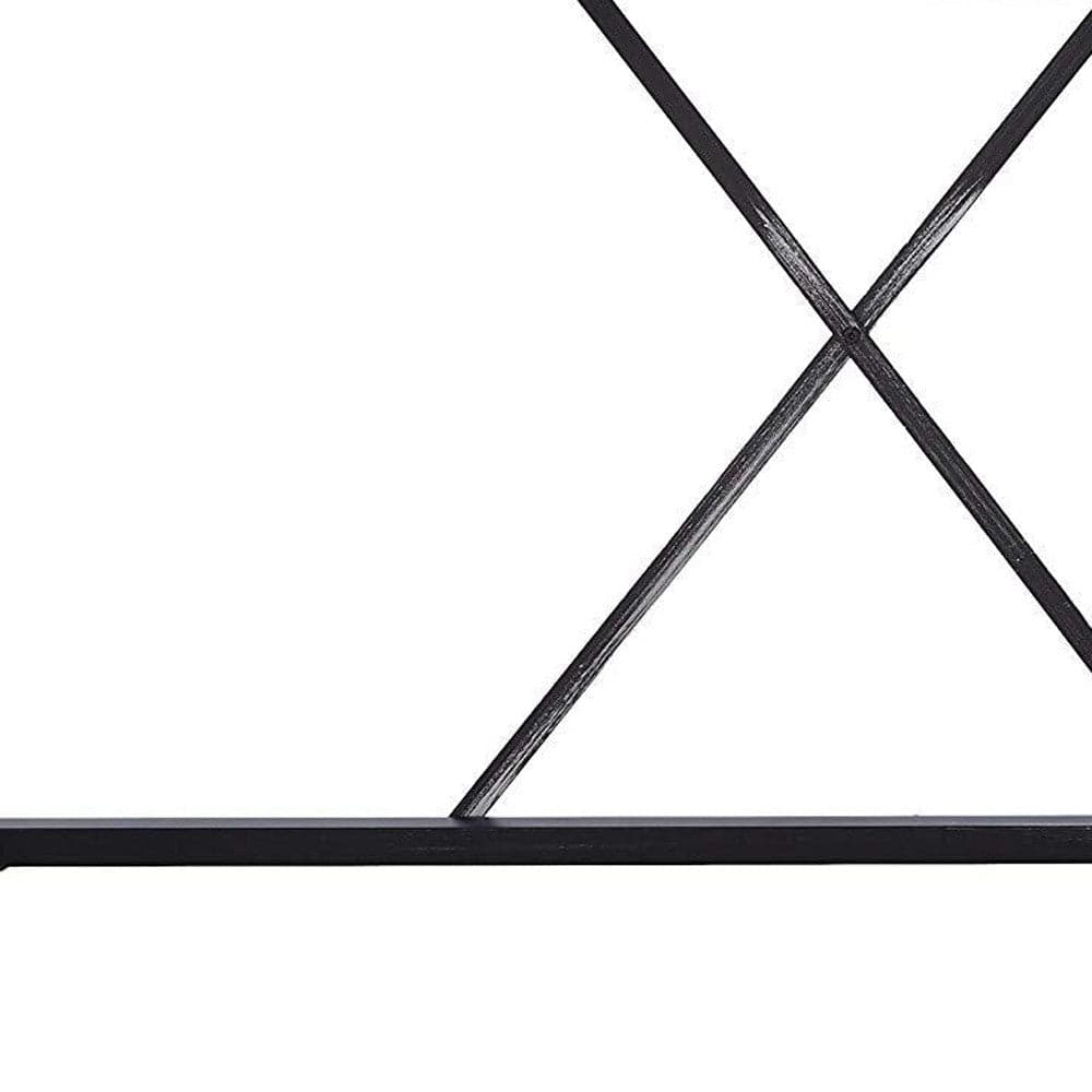 Homeroots Modern Farmhouse Oak and Black Chain Link Office Desk 285771