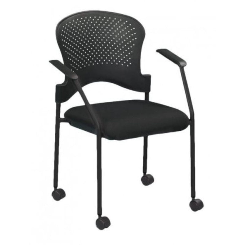 Homeroots Black Fabric Seat Swivel Adjustable Task Chair Plastic Back Plastic Frame 372367
