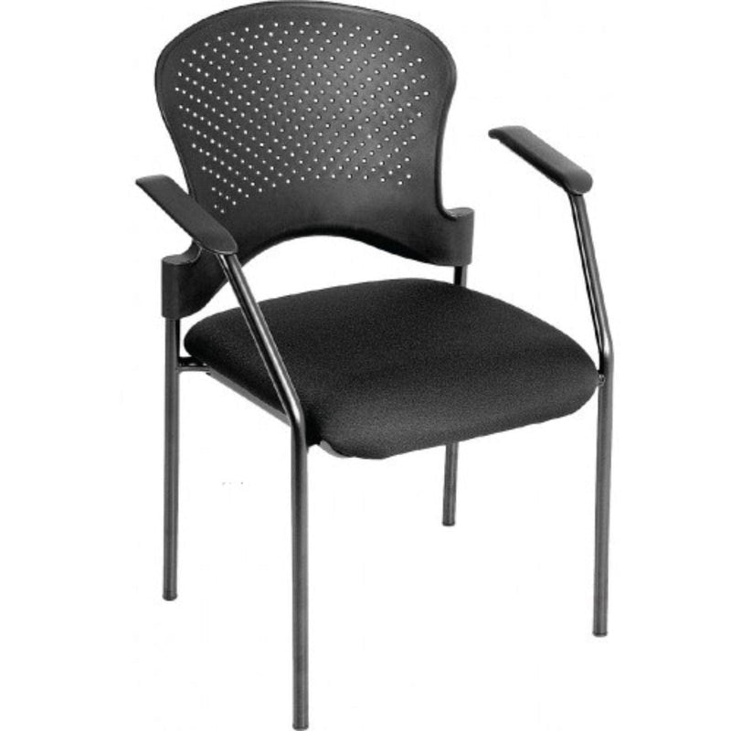 Homeroots Set Of Two Black Fabric Seat Swivel Adjustable Task Chair Plastic Back Plastic Frame 372368