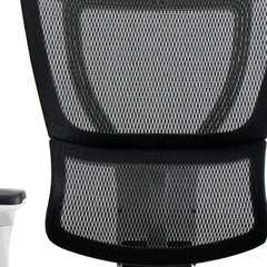 Homeroots Black Mesh Seat Swivel Adjustable Task Chair Mesh Back Steel Frame 372372