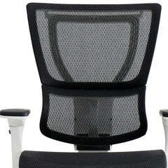 Homeroots Black Mesh Seat Swivel Adjustable Task Chair Mesh Back Steel Frame 372372