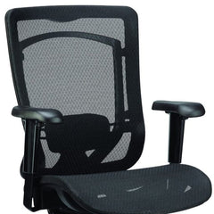 Homeroots Black Swivel Adjustable Task Chair Mesh Back Plastic Frame 372416
