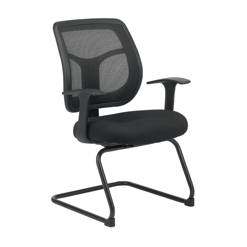 Homeroots Black Fabric Seat Swivel Task Chair Mesh Back Plastic Frame 372424