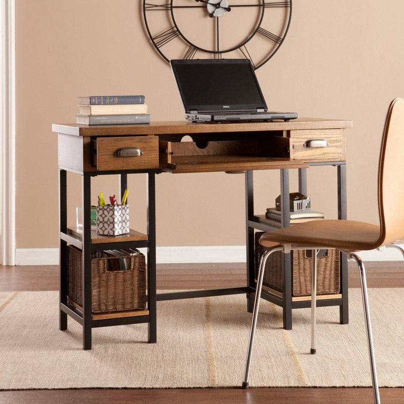 Homeroots Weathered Gray Home Office Desk 402069