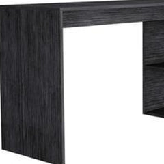 Homeroots Sleek Smokey Oak L Shape Office Desk 477841