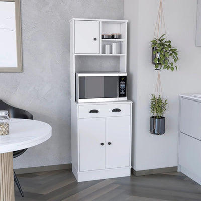 Depot E-Shop Selmer Pantry Cabinet with Drawer and 3-Doors - My Home Office Store