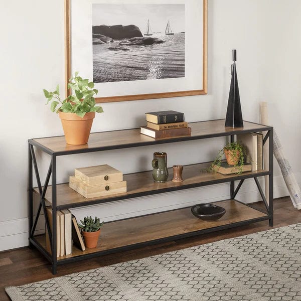 Walker Edison 60" X-Frame Bookshelf