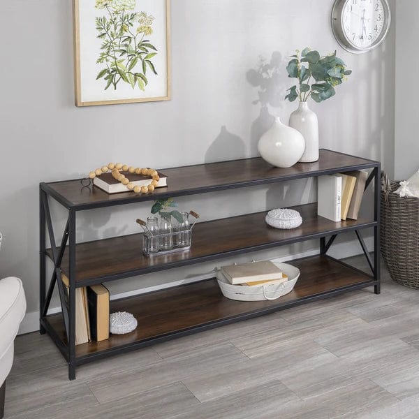 Walker Edison 60" X-Frame Bookshelf