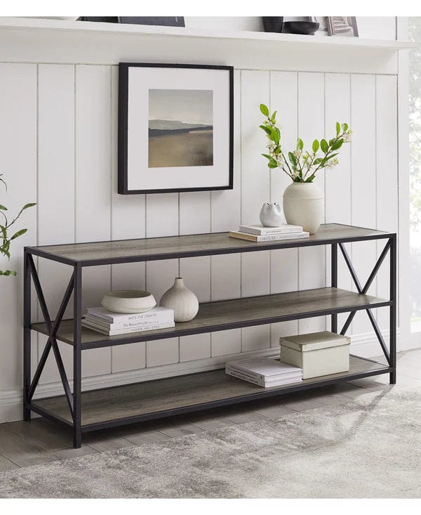 Walker Edison 60" X-Frame Bookshelf