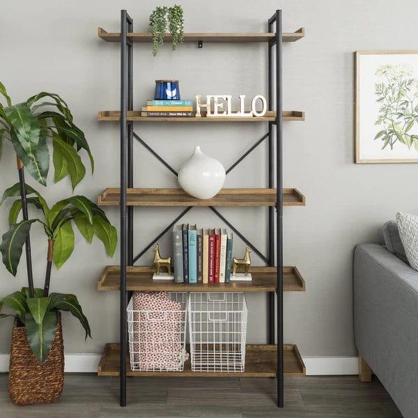 Walker Edison Urban Pipe Bookshelf