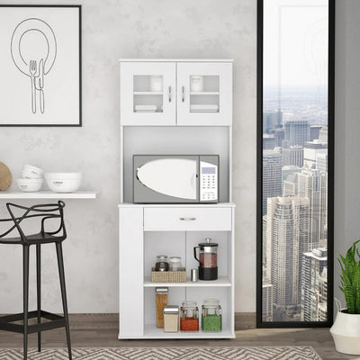 Depot E-Shop Victoria Pantry Double Door Cabinet, One Drawer, Two Shelves, Three Side Shelves DE-ALB6481 - My Home Office Store