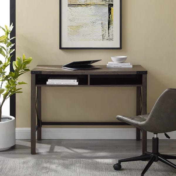 Walker Edison Metal X Desk Sable D42MXSA