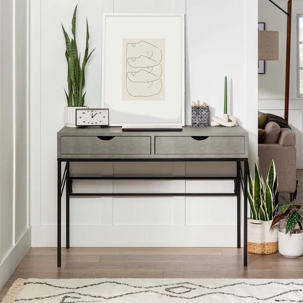 Walker Edison Vetti Faux Shagreen Desk