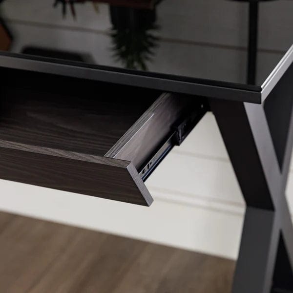 Walker Edison Metal & Glass X Desk