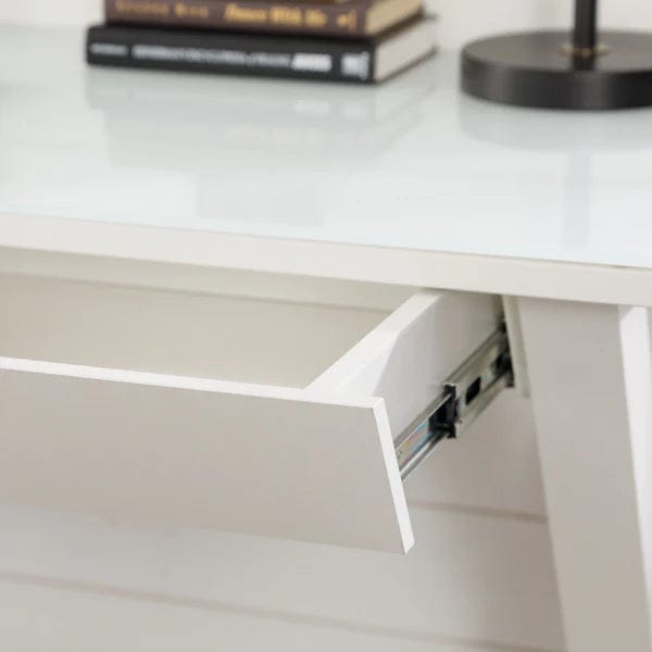 Walker Edison Metal & Glass X Desk