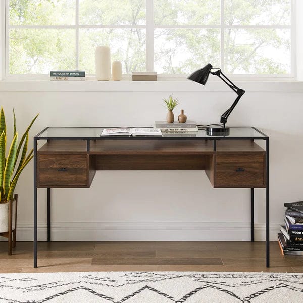 Walker Edison Fulton Desk Dark