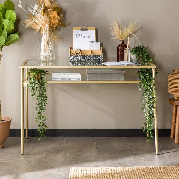 Walker Edison Rayna Two-Tier Desk DM48RAYGD