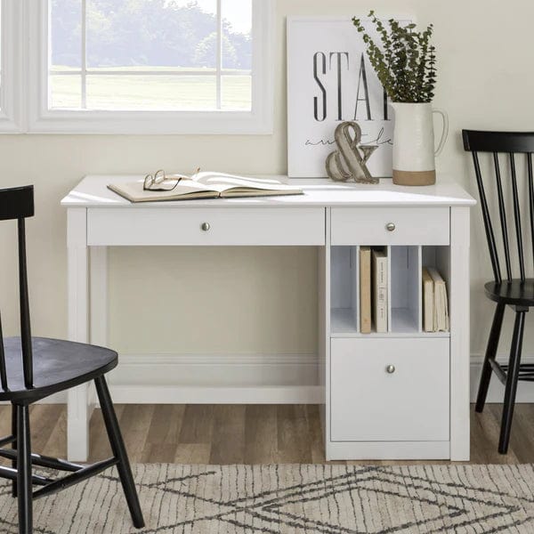 Walker Edison Clara Storage Desk DW48D30WH