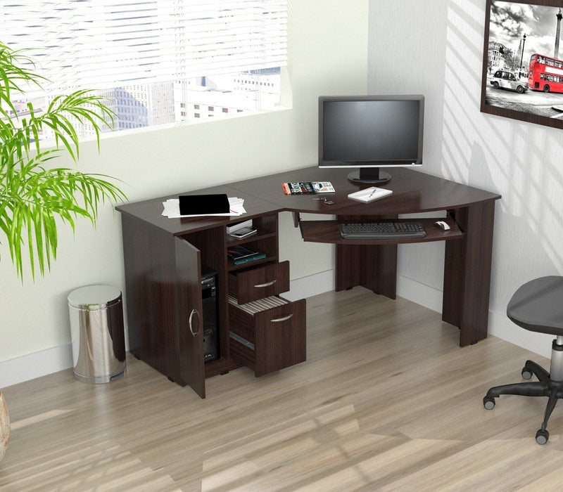 Inval America Corner Computer Desk ET-3115 - My Home Office Store