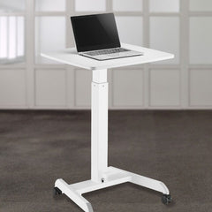 Kantek Mobile Height Adjustable Sit to Stand, White - NEW STS300W - My Home Office Store