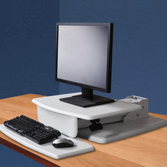 Kantek Desktop Sit to Stand Computer Workstation w/base, STS810(W) - My Home Office Store