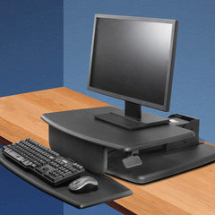 Kantek Desktop Sit to Stand Computer Workstation w/base, STS810(W) - My Home Office Store