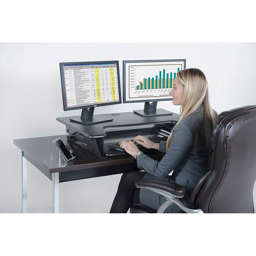 Kantek Desktop Riser Workstation Sit to Stand, STS900(W) - My Home Office Store