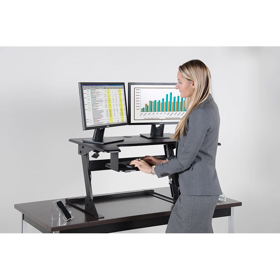 Kantek Desktop Riser Workstation Sit to Stand, STS900(W) - My Home Office Store