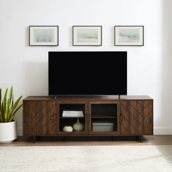 Walker Edison Ella Herringbone TV Stand