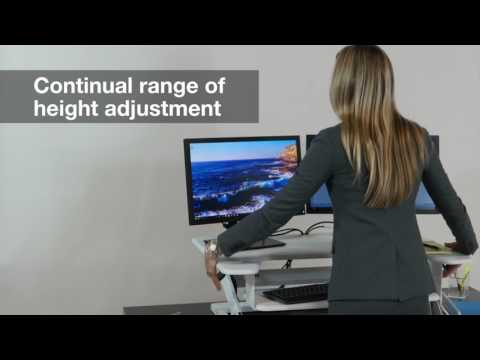 Kantek Desktop Riser Workstation Sit to Stand, STS900(W)