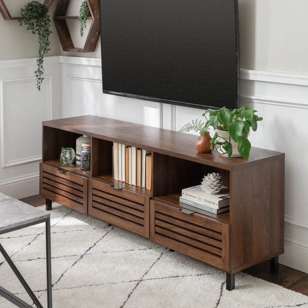 Walker Edison Jackson Slatted Media Console