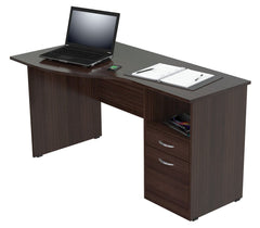 Homeroots Espresso Finish Wood Curved Top Writing Desk 249791