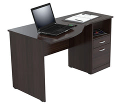 Homeroots Espresso Finish Wood Curved Top Writing Desk 249791