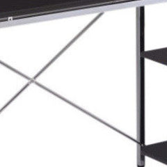 Homeroots Black And Chrome Computer Desk 285414
