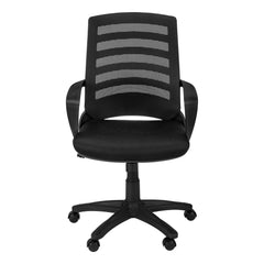 Homeroots Black Polyester Seat Swivel Adjustable Task Chair Mesh Back Plastic Frame 333420