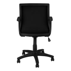 Homeroots Black Fabric Seat Swivel Adjustable Task Chair Fabric Back Plastic Frame 333453