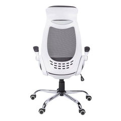 Homeroots Black Polyester Seat Swivel Adjustable Executive Chair Mesh Back Plastic Frame 333455