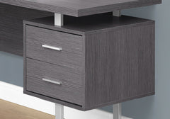 Homeroots 71" Grey L-Shape Computer Desk With Three Drawers 333471