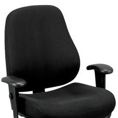 Homeroots Black Fabric Tufted Seat Swivel Adjustable Task Chair Fabric Back Plastic Frame 372331