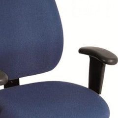 Homeroots Navy Blue Fabric Seat Swivel Adjustable Task Chair Fabric Back Plastic Frame 372332