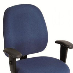 Homeroots Navy Blue Fabric Seat Swivel Adjustable Task Chair Fabric Back Plastic Frame 372332