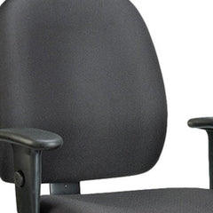 Homeroots Black Fabric Seat Swivel Adjustable Task Chair Fabric Back Plastic Frame 372333