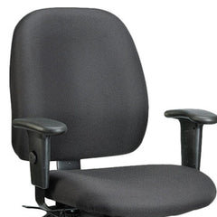 Homeroots Black Fabric Seat Swivel Adjustable Task Chair Fabric Back Plastic Frame 372333