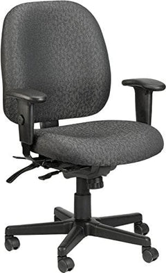 Homeroots Black Fabric Seat Swivel Adjustable Task Chair Fabric Back Plastic Frame 372334