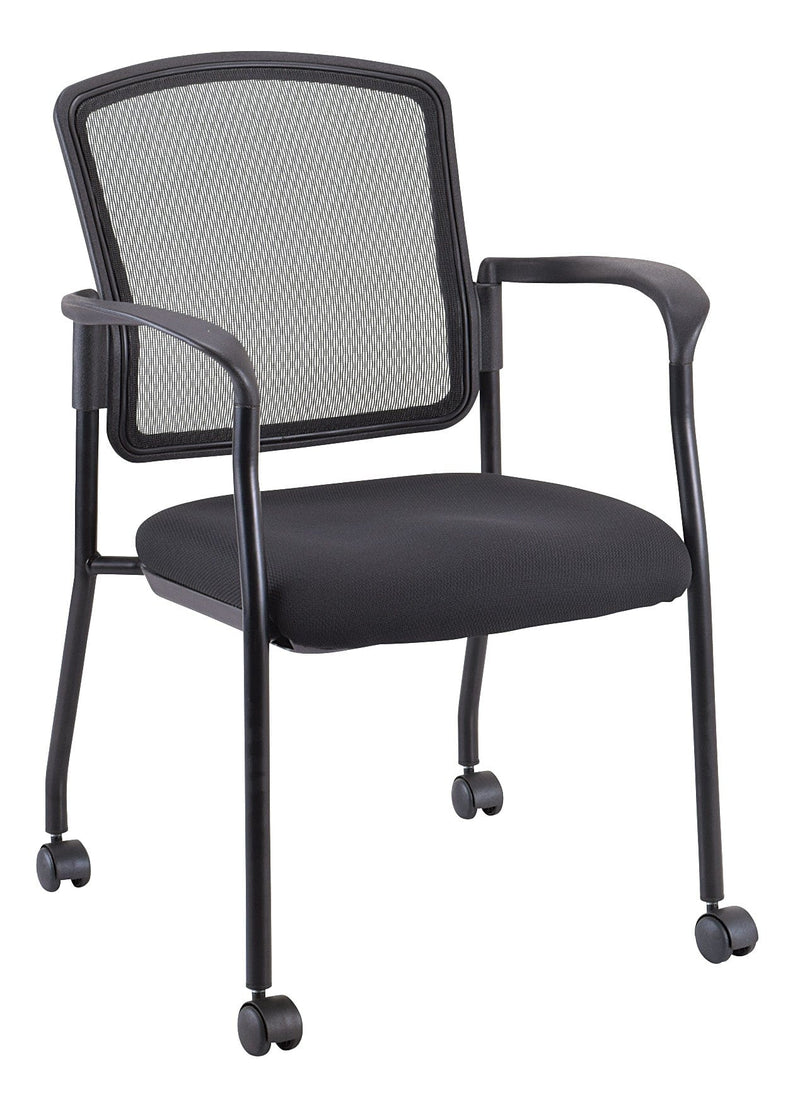 Homeroots Black Fabric Seat Swivel Adjustable Task Chair Mesh Back Plastic Frame 372335