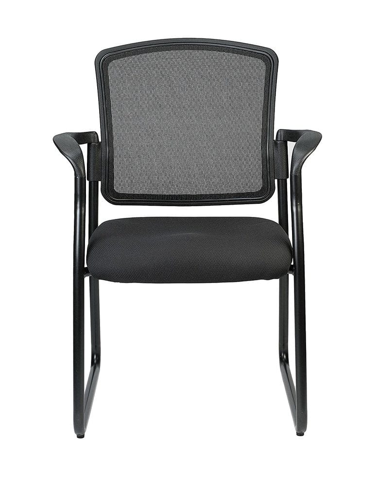 Homeroots Black Fabric Seat Swivel Adjustable Task Chair Mesh Back Plastic Frame 372337