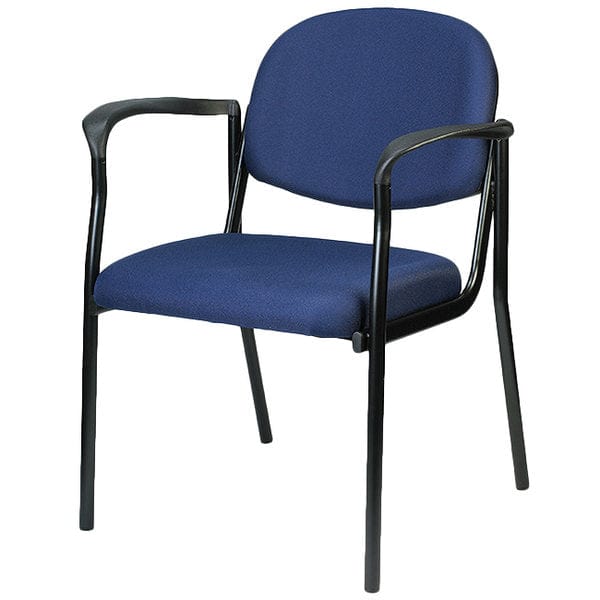 Homeroots Navy Blue Fabric Seat Swivel Adjustable Task Chair Fabric Back Steel Frame 372338
