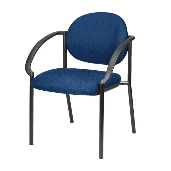 Homeroots Set Of Two Navy Blue Fabric Seat Swivel Adjustable Task Chair Fabric Back Steel Frame 372342
