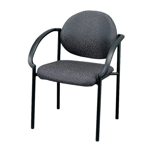 Homeroots Set Of Two Black Fabric Seat Swivel Adjustable Task Chair Fabric Back Steel Frame 372344