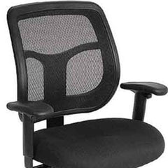 Homeroots Black Fabric Seat Swivel Adjustable Drafting Chair Mesh Back Plastic Frame 372349